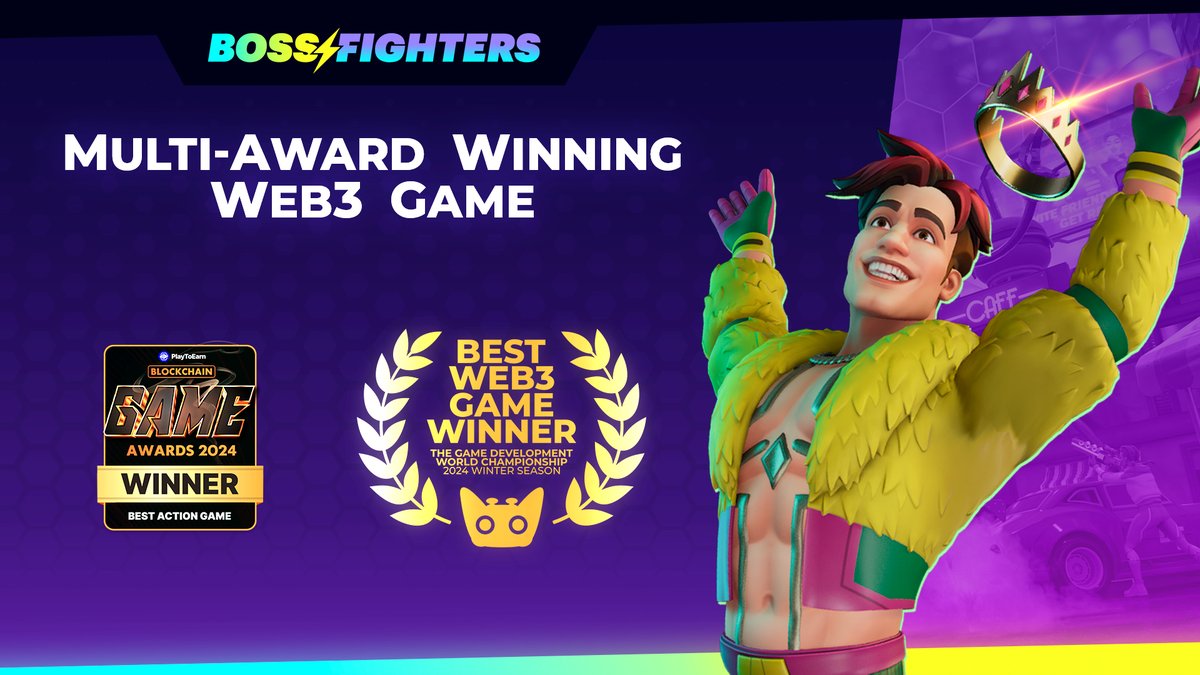 BOSS FIGHTERS isn’t just a game — it’s a multi-award-winning rocketship headed straight for TGE and $BFTOKEN launch 🏆⚡

 ⭐️ Best Action Game – Blockchain Game Awards 2024
 ⭐️ Best Web3 Game – GDWC Winter 2024

Strap in — things are about to go hyperdrive 💥