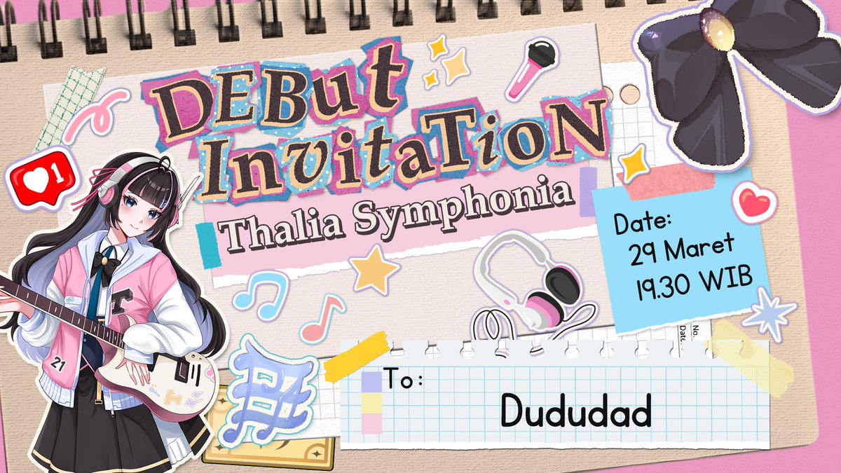 Got the invitation from lovely shy shy president <a href="/ThaliaSymphonia/">Thalia Symphonia 🎧🎀</a> ✨🎀 RAMEIN GUSY!!

📆 29 Mar, 2025
⏰ 19.30 WIB
🔗 youtube.com/live/pz9TDKhlm…