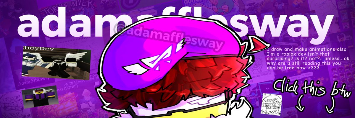 adamafflesway's tweet image. MY NEW BANNER IS DONE ‼️[#robloxart #robloxartcommissions]