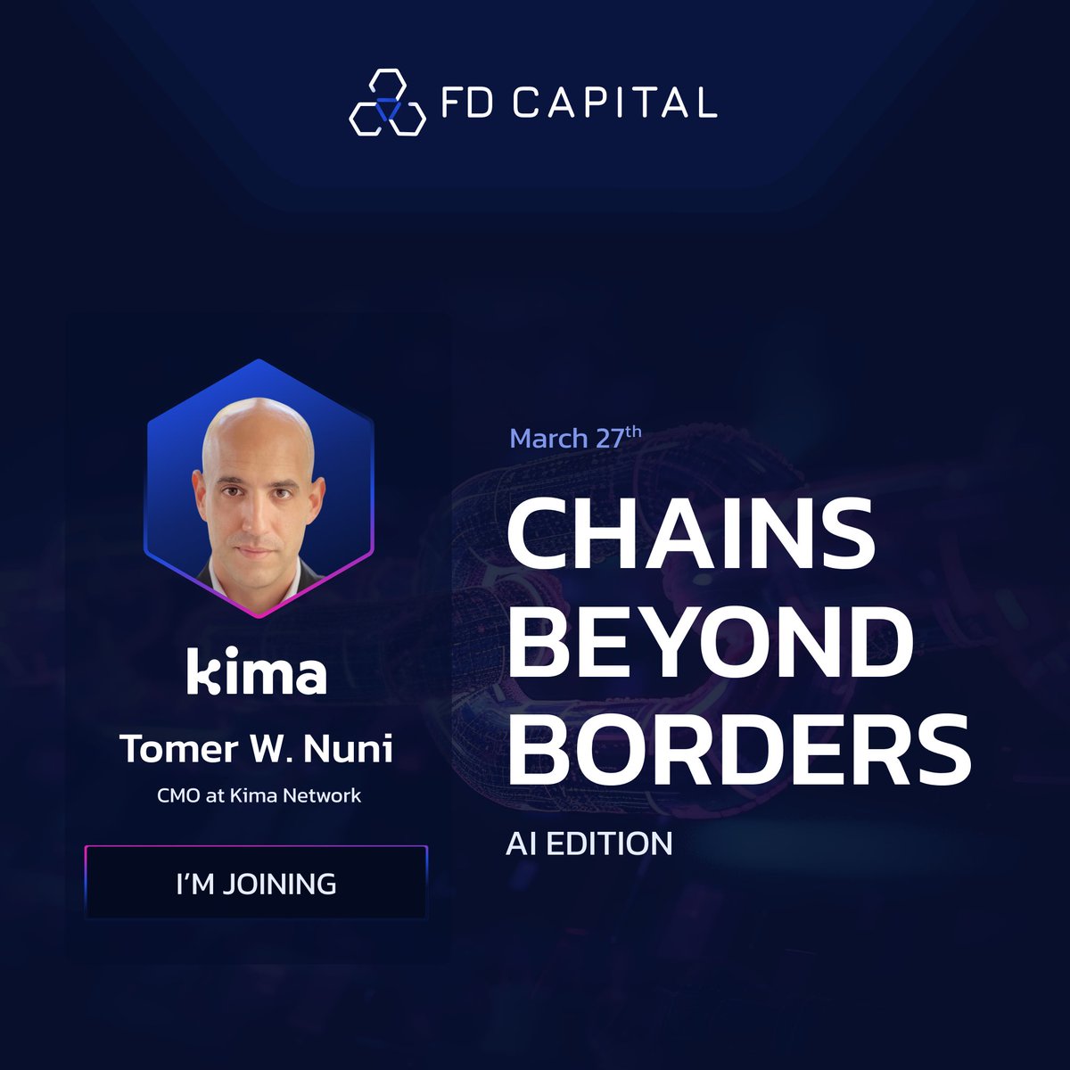 FD CAPITAL (@fdcapital_io) on Twitter photo π Introducing <a href="/Crypt0Shmipt0/">Tomer Warschauer Nuni</a>, CMO & Co-Founder of <a href="/KimaNetwork/">Kima Network</a> β driving the future of blockchain interoperability!
Tomer Nuni is pioneering secure, seamless cross-chain transactions, making frictionless asset transfers a reality in #DeFi. π
Kima Network is building a π Introducing <a href="/Crypt0Shmipt0/">Tomer Warschauer Nuni</a>, CMO & Co-Founder of <a href="/KimaNetwork/">Kima Network</a> β driving the future of blockchain interoperability!
Tomer Nuni is pioneering secure, seamless cross-chain transactions, making frictionless asset transfers a reality in #DeFi. π
Kima Network is building a