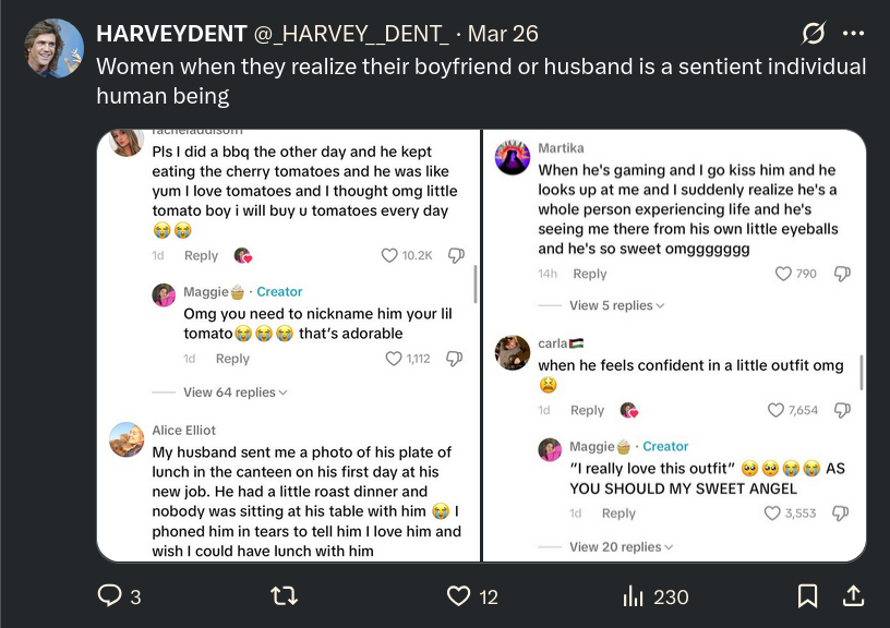 internetscamp's tweet photo. >women posting about how much they love their boyfriends
>"i hate women so much bros"
some of you are so fucked in the head https://t.co/2ksKgLzNaY