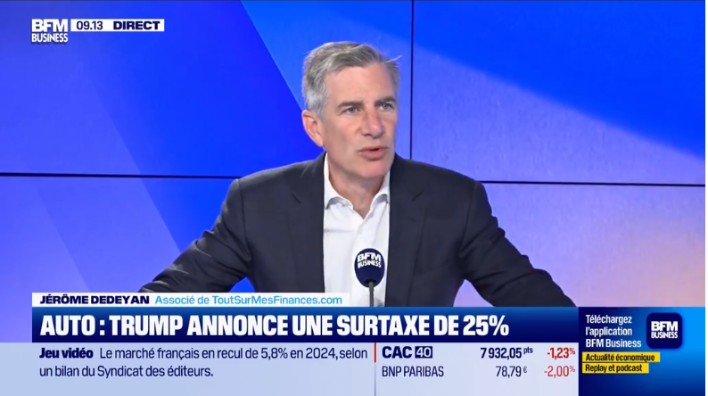 MonPartenairePatrimoine (@mpartenairep) on Twitter photo 📺 Donald Trump annonce une surtaxe sur les voitures importées aux États-Unis
J.Dedeyan, notre président et associé de @toutsur, était invité sur <a href="/bfmbusiness/">BFM Business</a> ce jour
Pour (re)voir l'intervention 👉 bfmtv.com/economie/repla…
#emissions #economie #finance #douane 📺 Donald Trump annonce une surtaxe sur les voitures importées aux États-Unis
J.Dedeyan, notre président et associé de @toutsur, était invité sur <a href="/bfmbusiness/">BFM Business</a> ce jour
Pour (re)voir l'intervention 👉 bfmtv.com/economie/repla…
#emissions #economie #finance #douane