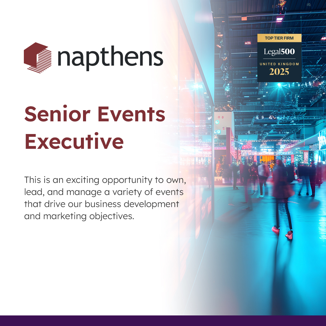 📢Our marketing team is hiring for a Senior Events Executive.

This is an exciting opportunity to own, lead, and manage a variety of events that drive our business development and marketing objectives.

Find out more about the role and apply below👇
napthens-llp.breezy.hr/p/7cec24fc5ab6…
