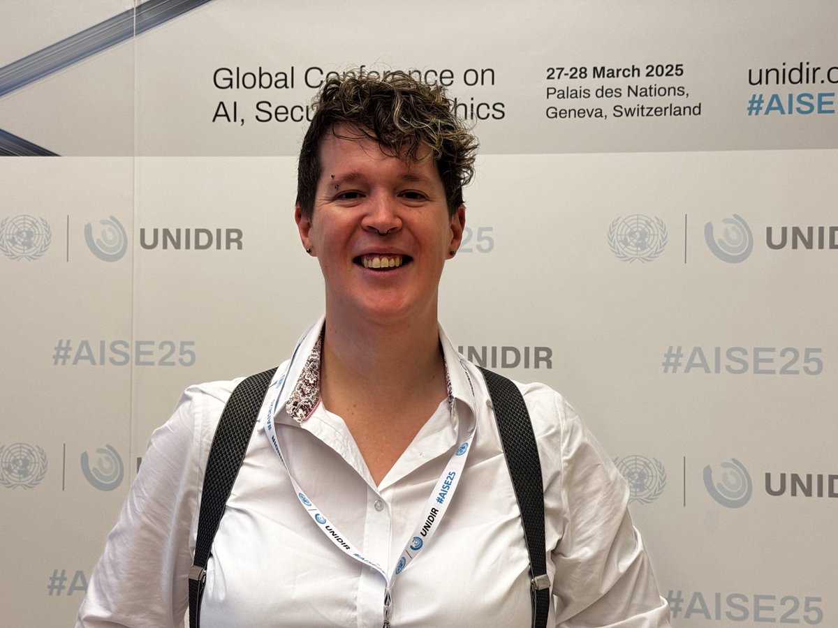 👋 Hi! I'm Dr Alexi Drew, <a href="/ICRC/">ICRC</a>’s tech policy advisor. This week, I’m at the Global Conference on AI, Security, &amp; Ethics in Geneva (#AISE2025). 

I’ll be taking over this account today, to share some insights from our expert discussions on AI in conflict. 

Stay tuned!