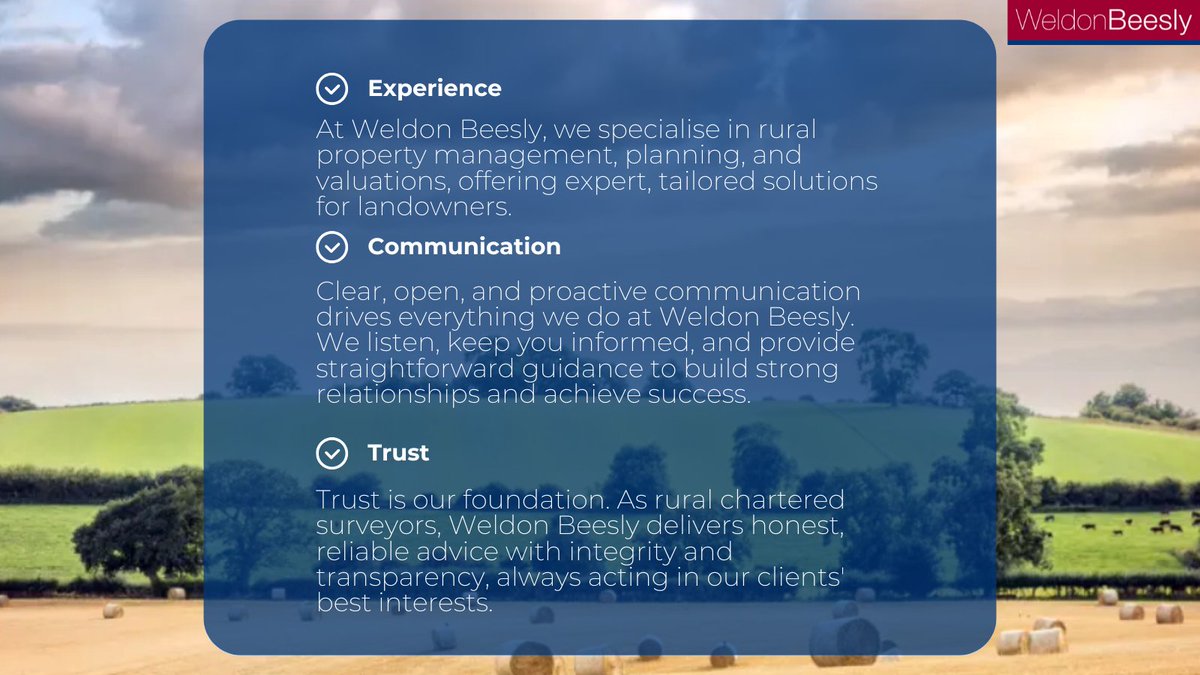 At Weldon Beesly experience, communication and trust are at the heart of what we do 🤝

To find out more about what we offer, visit the Weldon Beesly website today—or call 01279 798 866 and chat with one of our friendly team members! 📞