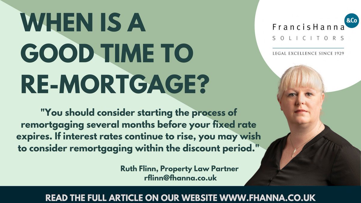 Francis Hanna & Co (@francishannaco) on Twitter photo For help with remortgaging your home, contact our Property Law Partner Ruth Flinn on rflinn@fhanna.co.uk or by calling 028 9024 3901
Read the full article at the link below;
fhanna.co.uk/news-&-article…
#NIPropertyLaw #HomeBuyingNI For help with remortgaging your home, contact our Property Law Partner Ruth Flinn on rflinn@fhanna.co.uk or by calling 028 9024 3901
Read the full article at the link below;
fhanna.co.uk/news-&-article…
#NIPropertyLaw #HomeBuyingNI