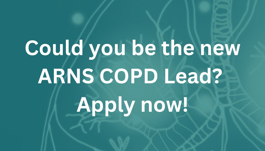 Are you enthusiastic about improving the lives of people living with COPD? We’re looking for a COPD Lead to join ARNS! Click here to find out more shorturl.at/iR9NG
