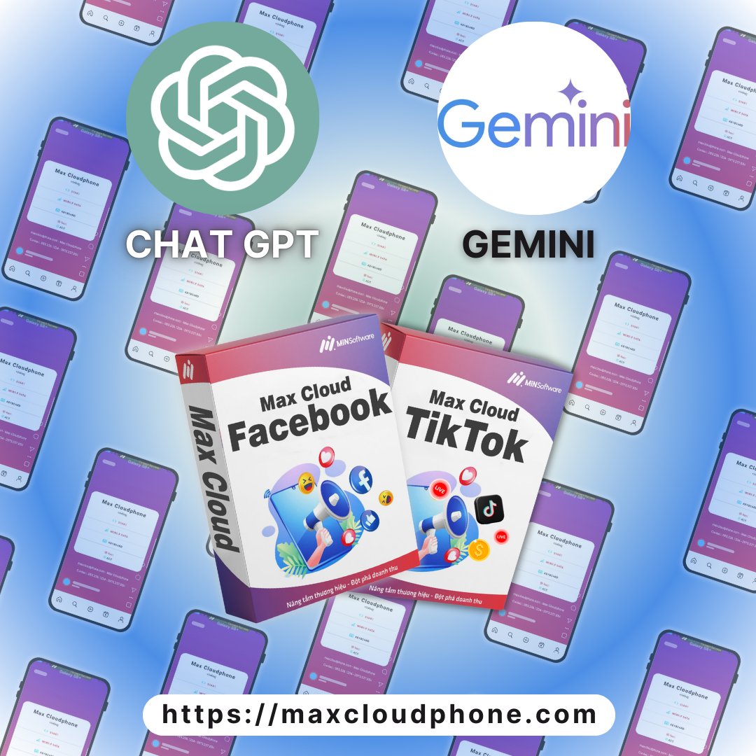 maxcloudphone's tweet photo. Update MaxCloudPhone v25.03.05
Update details:
MaxCloud Tiktok/Facebook

- Integrated A.I Gemini + GPT automatically creates content for posting, posting videos

#gemini #chatgpt #ai #maxcloudphone #phanmemdangbai https://t.co/CLtWIYAZBR