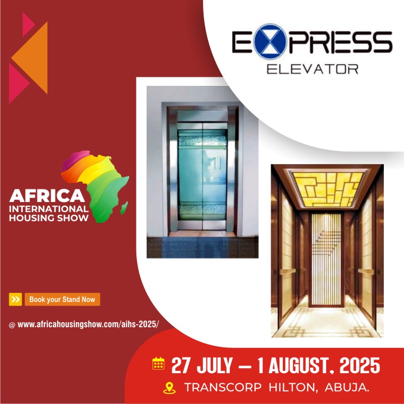AfricaIHS's tweet image. Efficiency, luxury, and innovation combined—Express Elevator is setting new standards in vertical mobility. Visit us at AIHS 2025 to explore cutting-edge elevator solutions.

📅 July 27 – August 1, 2025
📍 Transcorp Hilton, Abuja
🔗 africahousingshow.com/aihs-2025/

#ExpressElevator