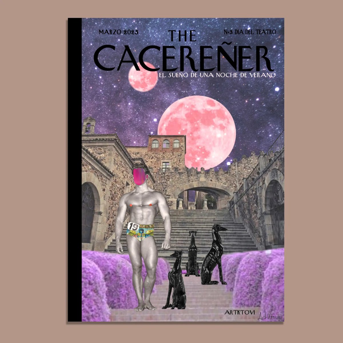 THE CACEREÑER  3  #diadelteatro Artktovi. Un Cáceres teatral y futurista, collage digital inspirado en Shakespeare y su propia historia.
Fernando Cancho (Artktov), artista cacereño afincado en Madrid, mezcla color y geometría en obras que rompen moldes. #thecacereñer3 #Cáceres