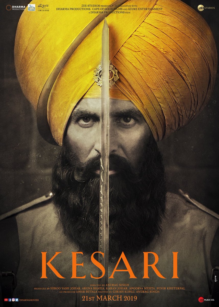 DileepR26387135's tweet photo. #6YearsOfKesari
#Kesari #KesariMovie #Kesari2019
#Akshay #Akki #AK
Kesari (2019)
AK as Havilldar Ishaar Singh❤️
Release Date : 21-March-2019
#AkshayKumar
#ParineetiChopra
#MirSarwar
#AshwatBhatt
#AnuragSingh
#KesariChapter2
#KaranJohar
#DharmaProductions https://t.co/ud60KhMfv4