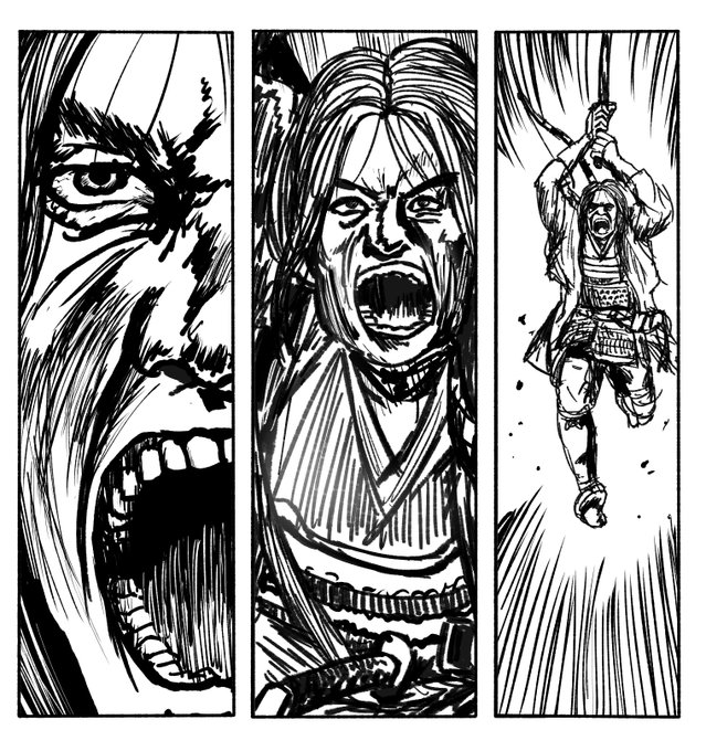 #上手いとか下手とかそういうのは関係なく自分が気に入っている絵 
政子殿!待たれよ!! 