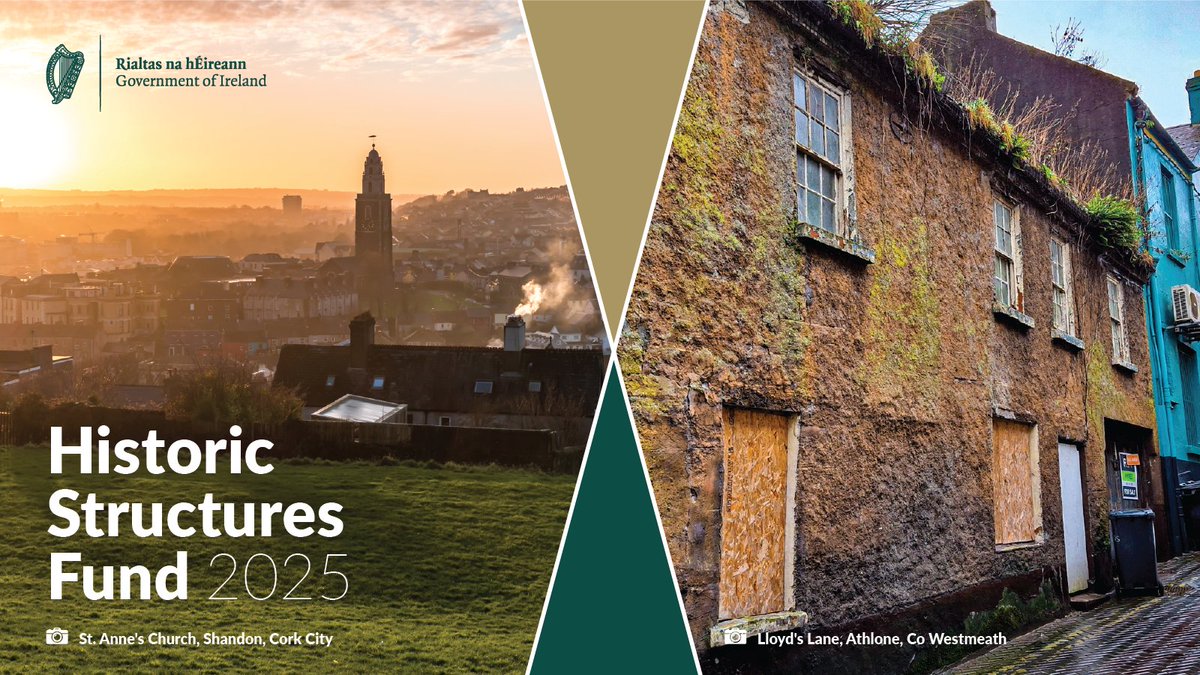Department of Housing, Local Government & Heritage (@depthousingirl) on Twitter photo Over €3.5m in funding has been announced for 28 projects throughout the country to help repair and protect our landmark buildings as part of this year’s Historic Structures Fund. Learn more: bit.ly/3QSqvYe #HSF <a href="/JamesBrowneTD/">James Browne TD</a> <a href="/NBHS_Ireland/">National Built Heritage Service</a> <a href="/COSullivanTD/">Christopher O’Sullivan TD</a> Over €3.5m in funding has been announced for 28 projects throughout the country to help repair and protect our landmark buildings as part of this year’s Historic Structures Fund. Learn more: bit.ly/3QSqvYe #HSF <a href="/JamesBrowneTD/">James Browne TD</a> <a href="/NBHS_Ireland/">National Built Heritage Service</a> <a href="/COSullivanTD/">Christopher O’Sullivan TD</a>
