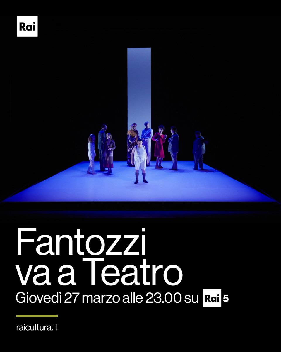 Fantozzi come un personaggio della Commedia dell'Arte. È "Fantozzi va a teatro", messa in scena teatrale firmata da Davide Livermore, con <a href="/giannifantoni/">Gianni Fantoni 🥶</a>. In onda stasera #27marzo - giorno in cui 50 anni fa il personaggio di Fantozzi debuttava al cinema - alle 23.00 su <a href="/raicinque/">Rai5</a>.