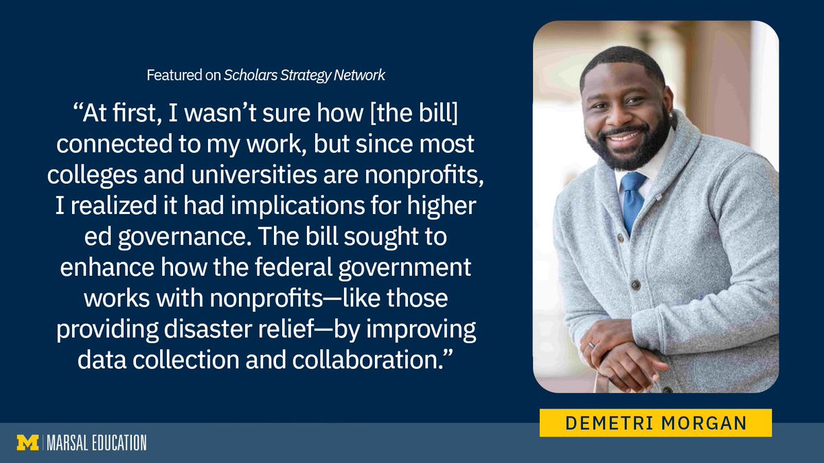 U-M Marsal Family School of Education (@umicheducation) on Twitter photo Demetri Morgan recently spoke with <a href="/SSNScholars/">Scholars Strategy Network (bsky: @scholars.org)</a> about his role in their Education Scholars Training Program, which has offered a new perspective on his academic work. Read more: myumi.ch/2rM1k Demetri Morgan recently spoke with <a href="/SSNScholars/">Scholars Strategy Network (bsky: @scholars.org)</a> about his role in their Education Scholars Training Program, which has offered a new perspective on his academic work. Read more: myumi.ch/2rM1k