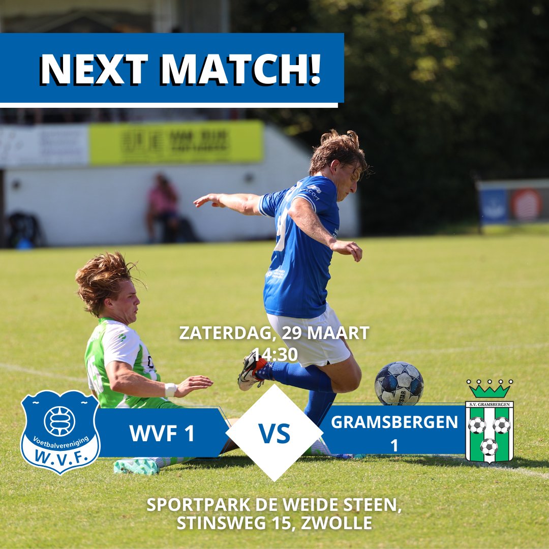 vvwvf's tweet image. Zaterdag de wedstrijd WVF- @SVGramsbergen om 14.30 uur op Sportpark De Weide Steen. #DeMooisteClubVanZwolle
