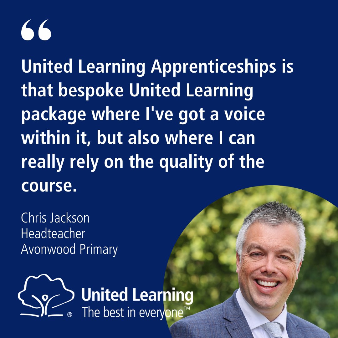 United Learning Apprenticeships (@ul_apprentices) on Twitter photo Chris Jackson <a href="/AvonwoodHead/">Mr Jackson</a>, is using United Learning apprenticeships to develop his school staff.
"It's fantastic that pathways are opening up for staff at all levels, helping them bring out the best in themselves." 🌟
Learn more: ow.ly/shPc50VpTFR Chris Jackson <a href="/AvonwoodHead/">Mr Jackson</a>, is using United Learning apprenticeships to develop his school staff.
"It's fantastic that pathways are opening up for staff at all levels, helping them bring out the best in themselves." 🌟
Learn more: ow.ly/shPc50VpTFR