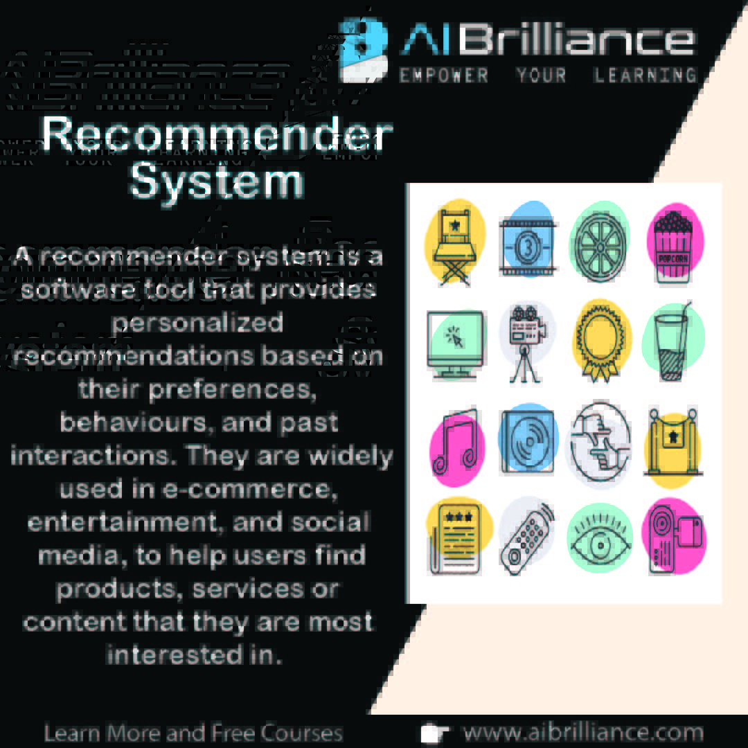 AIBrilliance1's tweet image. Discover Recommender Systems. 🛒🎬 Get personalized suggestions based on user preferences and past interactions, enhancing experiences in e-commerce, entertainment, and social media. #RecommenderSystem #AI #Ecommerce #Entertainment #SocialMedia #DataScience #Aibrilliance.