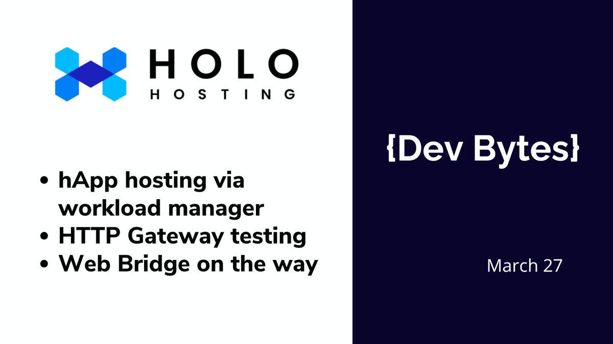 H_O_L_O_'s tweet image. 🚀 Holo #DevBytes: Great progress on Q1 roadmap! Initial release of @Holochain Cloud Nodes &amp;amp; Web Bridge is near. We can now run hApps in Allograph. HTTP Gateway tested for external queries. Next: Cloud Node config. @hummearth  is our first production user!