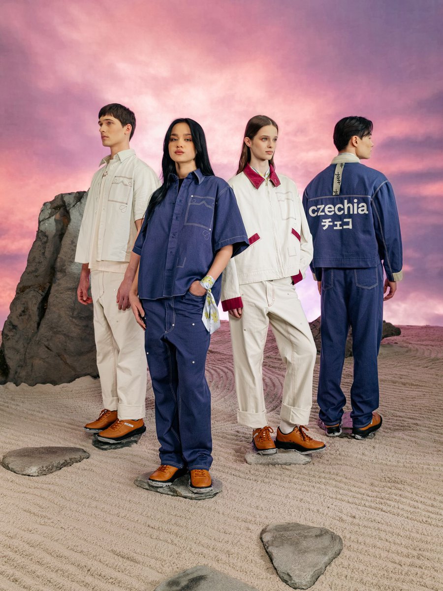 OndrejSoska's tweet image. 1️⃣7️⃣ Days to go 🔥
We are thrilled to reveal the new official uniforms for the Czech National Pavilion at EXPO 2025 Osaka @expo2025czechia team! Renowned Czech fashion designer #JanČerný brilliantly blends iconic Czech workwear style (#montérky) with the elegance and…