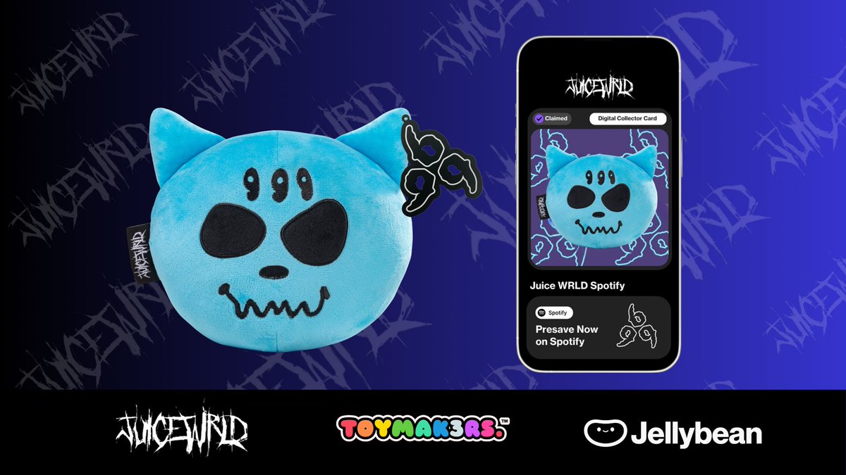 TOYMAK3RS™ 🧸 (@toymak3rs) on Twitter photo 👀 Our latest toy collab for our client JUICE WRLD + <a href="/Interscope/">interscope</a> Records and <a href="/EpicGames/">Epic Games Store</a>
We created a limited edition JUICE WRLD plush that unlocks an exclusive digital experience powered by <a href="/tapjellybean/">Jellybean™</a> that is unlocked by owning the toy.
This limited edition toy was featured 👀 Our latest toy collab for our client JUICE WRLD + <a href="/Interscope/">interscope</a> Records and <a href="/EpicGames/">Epic Games Store</a>
We created a limited edition JUICE WRLD plush that unlocks an exclusive digital experience powered by <a href="/tapjellybean/">Jellybean™</a> that is unlocked by owning the toy.
This limited edition toy was featured