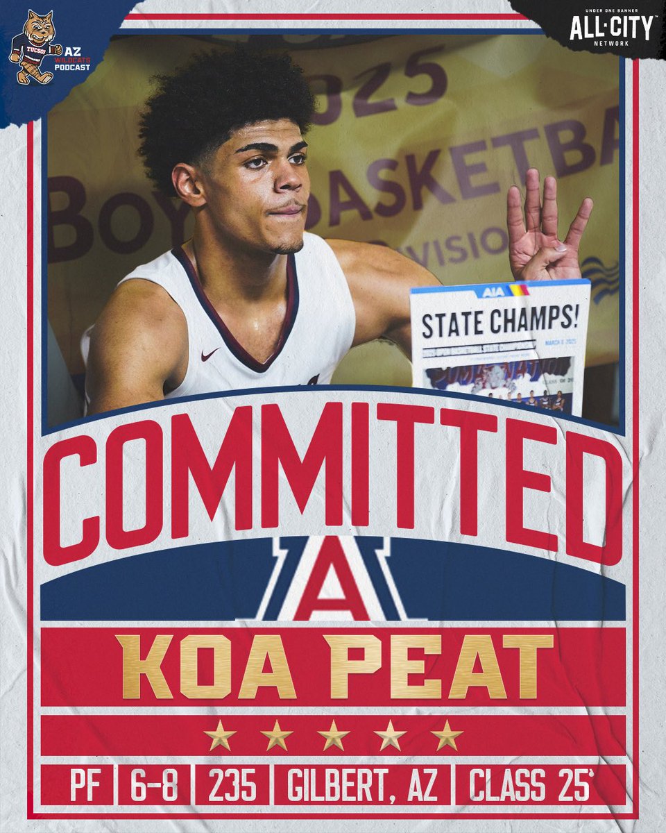 PHNX_Wildcats's tweet photo. 5-STAR KOA PEAT IS AN ARIZONA WILDCAT! https://t.co/4A4uesK0zL