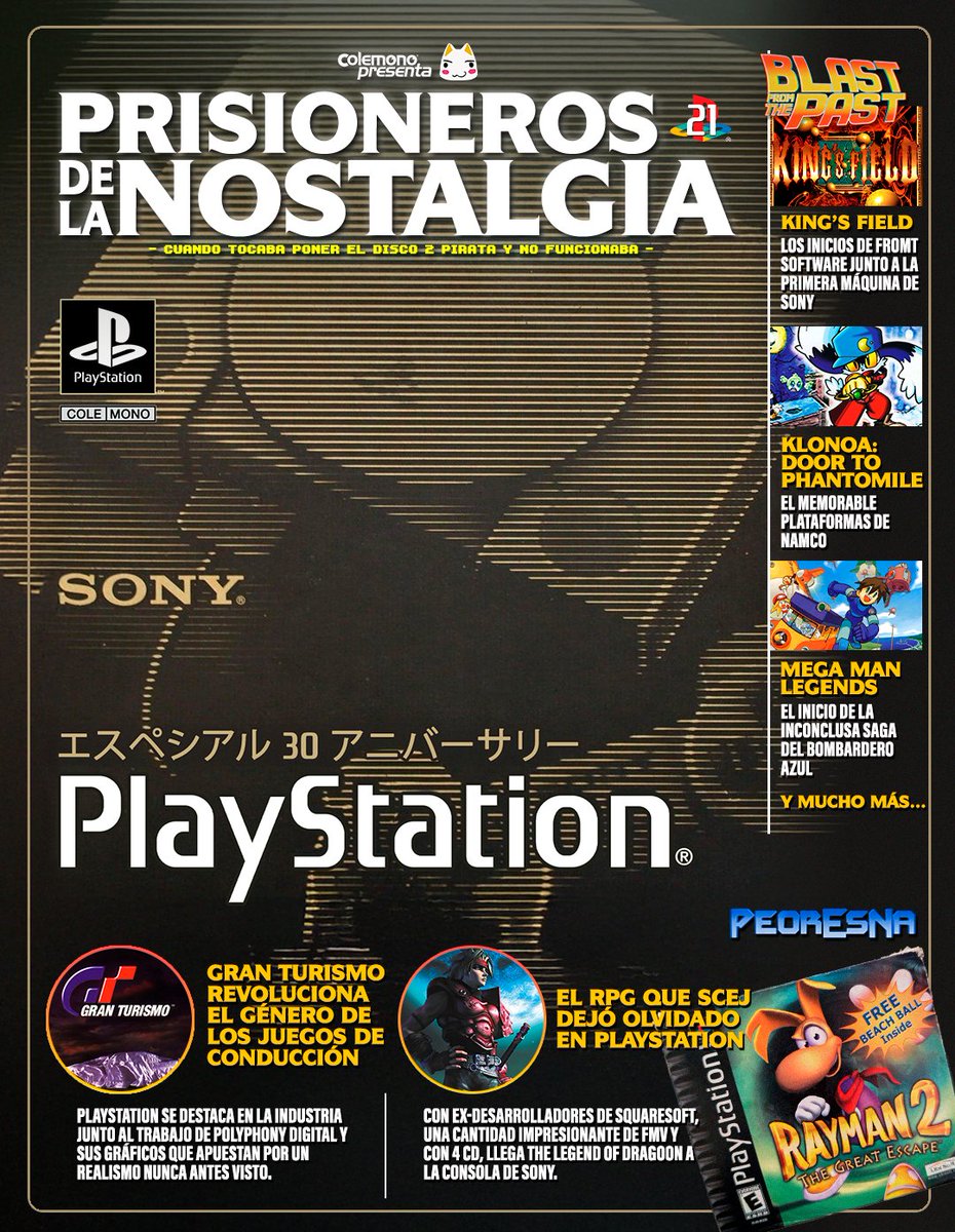 Cole_mono's tweet photo. A las 14:00h se estrena un nuevo episodio de Prisioneros de la Nostalgia, una edición dedicada completamente a los 30 años de PlayStation. Un especial con mucha información, comentarios, anécdotas y más que no se pueden perder ♥️

https://t.co/qihpsxJDHl https://t.co/sPyo6JAFFG