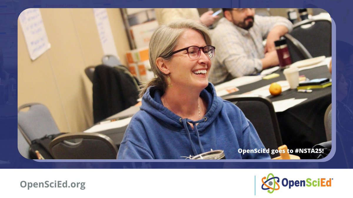 OpenSciEd's tweet image. It's day 1 of #NSTASpring25, and #OpenSciEd is excited to be here!
We had an awesome day of professional learning yesterday, and we're looking forward to supporting educators as they explore our classroom materials. Stay tuned for live tweets throughout the day.…