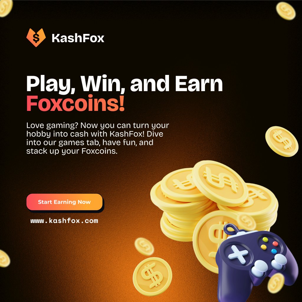 kashfoxapp's tweet photo. Love gaming? Now you can turn your hobby into cash with KashFox! Dive into our games tab, have fun, and stack up your Foxcoins.

🔗 Ready to play and earn? Join the KashFox revolution today at [https://t.co/uMoYGeFHnI] and get started!

#GranHermano Ghibli #dolar OPAY #amici24 https://t.co/L5Nq9gXCl4