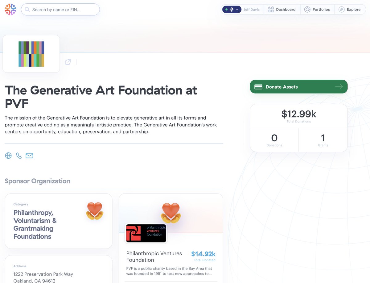 Jeff Davis (@jeffgdavis) on Twitter photo LOOK WHAT WE DID! ❤️❤️❤️
Thank you again to everyone who bought a Progression. We raised nearly $13K for <a href="/genartfound/">Generative Art Foundation</a>. This is a great kick-off to our fundraising efforts as we build operational strength to share generative art with the world.
If you'd like to support our LOOK WHAT WE DID! ❤️❤️❤️
Thank you again to everyone who bought a Progression. We raised nearly $13K for <a href="/genartfound/">Generative Art Foundation</a>. This is a great kick-off to our fundraising efforts as we build operational strength to share generative art with the world.
If you'd like to support our