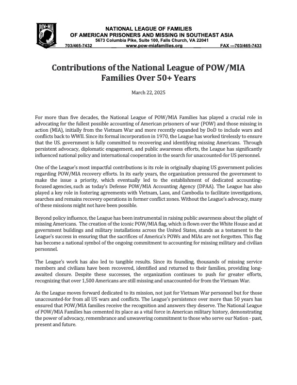 We've come a long way over the past 50+ years, but we are by no means through with the Vietnam War accounting mission.

Please give this a read &amp; while you're at it, download the document on our website/save the picture below so that you can share it with friends and family!