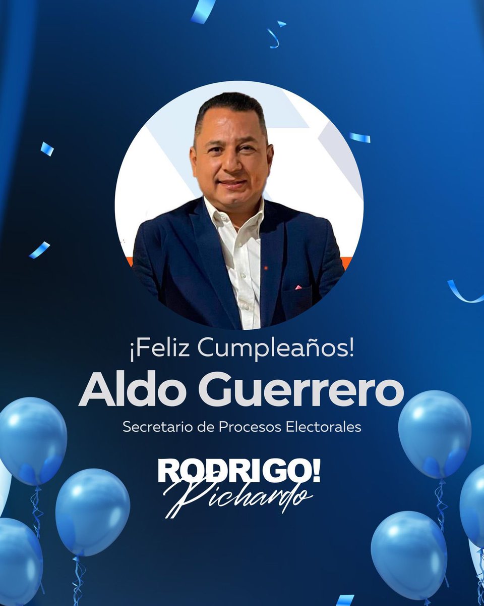 RodPichard0's tweet photo. Muchas felicidades, Aldo Guerrero por tu cumpleaños.

Que pases un excelente día acompañado de tu familia y amigos. Un fuerte abrazo https://t.co/vw3iPGh23A