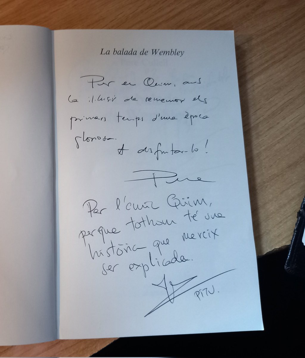 Quim Molins (@qmolins) on Twitter photo Avui al <a href="/QueThiJugues/">Què T'hi Jugues</a> en <a href="/jmbakero/">Jose Mari Bakero</a> m'ha signat #LaBaladaDeWembley , el bonic llibre sobre ell, la seva història i lligant-la amb el 20 de maig de 1992 a Wembey i aquellalla època q van escriure <a href="/PituAbril2/">Pitu Abril</a> i <a href="/PereCullell/">Pere Cullell</a> Avui al <a href="/QueThiJugues/">Què T'hi Jugues</a> en <a href="/jmbakero/">Jose Mari Bakero</a> m'ha signat #LaBaladaDeWembley , el bonic llibre sobre ell, la seva història i lligant-la amb el 20 de maig de 1992 a Wembey i aquellalla època q van escriure <a href="/PituAbril2/">Pitu Abril</a> i <a href="/PereCullell/">Pere Cullell</a>