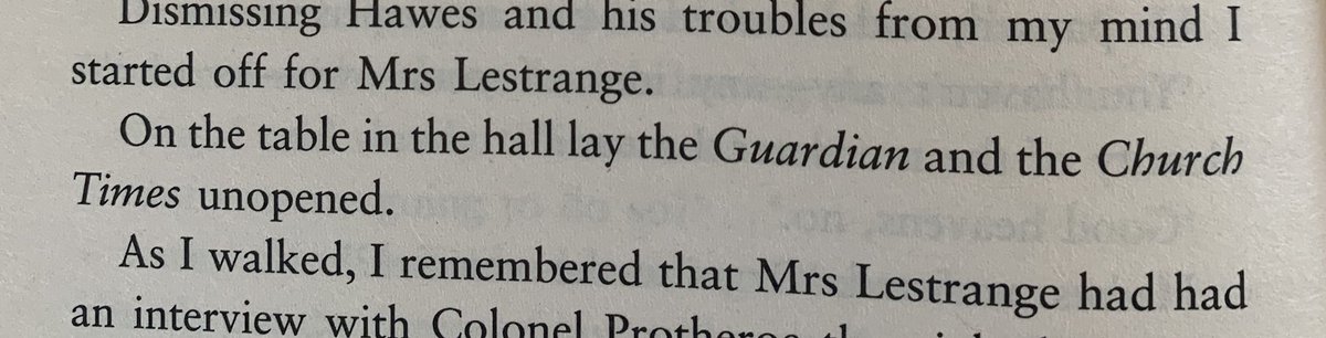 Reading Agatha Christie’s Murder at the Vicarage and puzzling over this clue…