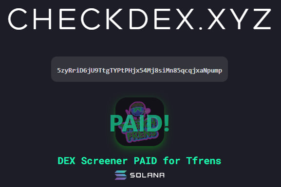 TrenchFrens's tweet image. Dex is paid! Confirmed by #CheckDEX

checkdex.xyz/5zyRriD6jU9Ttg…

Powered by @GetLitAi 

$Tfrens $Solana $Sol