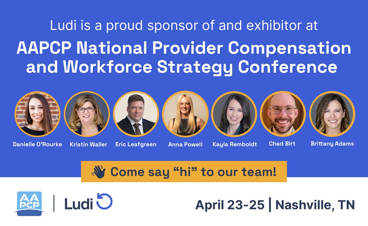 We’re sponsoring and exhibiting at the AAPCP Annual Conference in Nashville, Tennessee, April 23-25. 

Stop by our booth and say hello!

#AAPCP #PhysicianCompensation #InnovateWithLudi