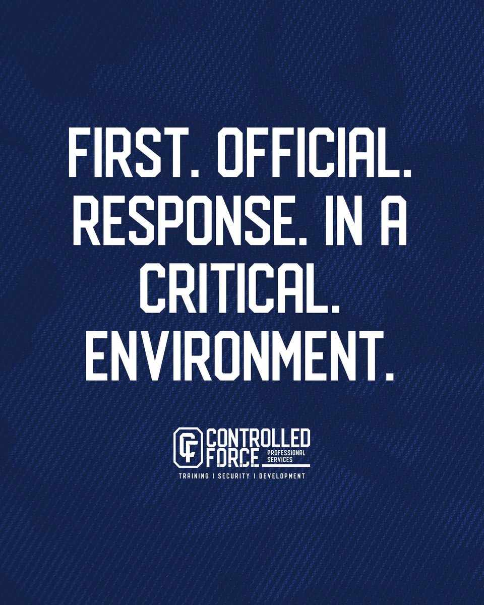ControlledFORCE's tweet image. Controlled F.O.R.C.E. (FIRST. OFFICIAL. RESPONSE. IN A CRITICAL. ENVIRONMENT.) enhances safety for those protecting our Nation. We instill the skills and confidence needed to adapt to evolving threats - because there’s no second place. 

Learn more: controlledforce.com
