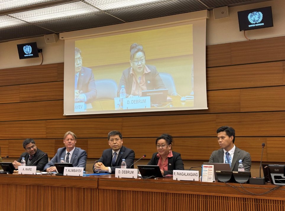 Marshall Islands Permanent Mission in Geneva (@rmigeneva) on Twitter photo 25 March: Ambassador DeBrum on the margins of #HRC58 gave key note remarks at side event hosted by <a href="/KazakhPM_UNOG/">Kazakhstan🇰🇿 Mission in Geneva</a> regarding Human Rights and Nuclear Disarmament. 25 March: Ambassador DeBrum on the margins of #HRC58 gave key note remarks at side event hosted by <a href="/KazakhPM_UNOG/">Kazakhstan🇰🇿 Mission in Geneva</a> regarding Human Rights and Nuclear Disarmament.