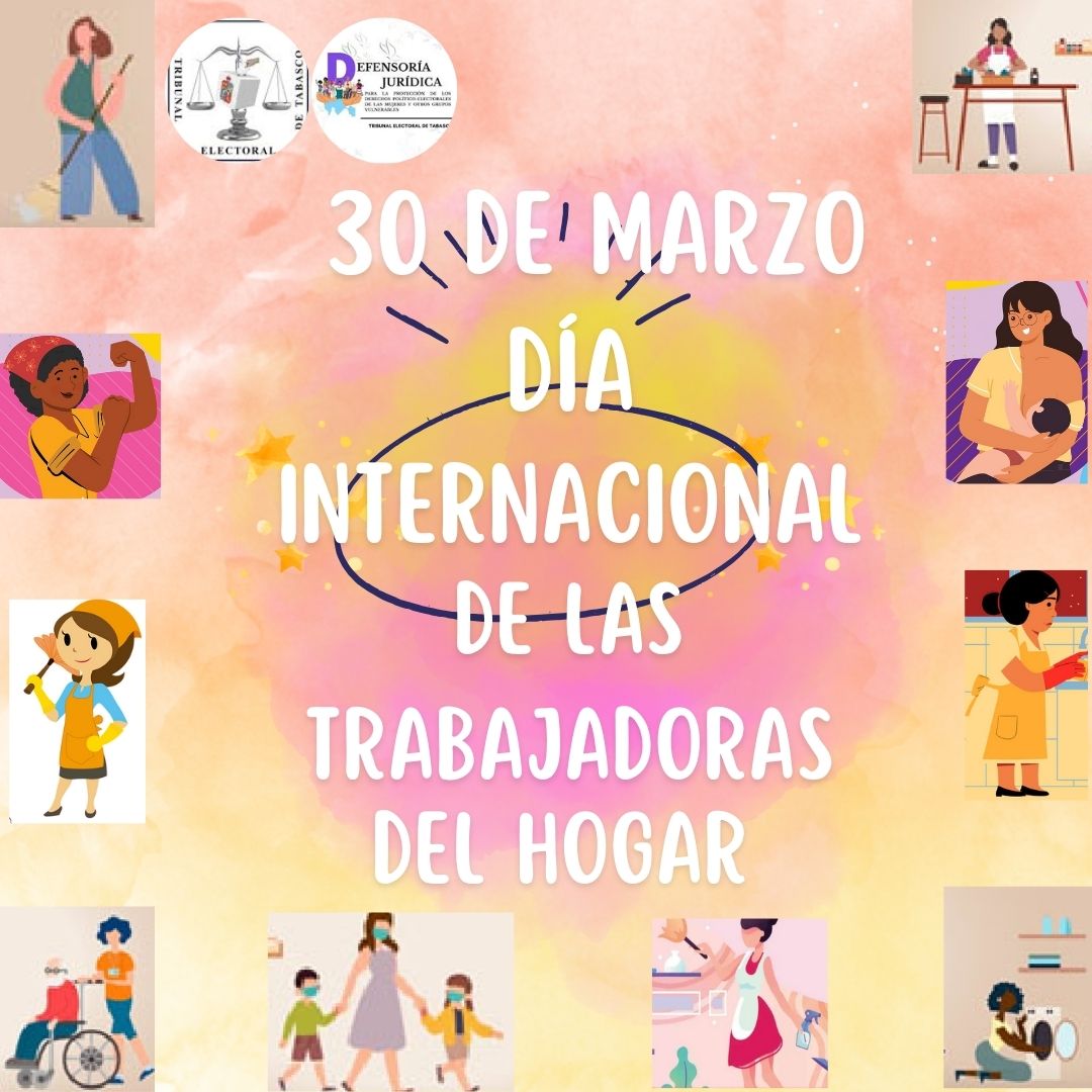 DefensoriaJtet's tweet photo. El 30 de marzo es un día para reconocer la labor fundamental que realizan miles de mujeres y hombres en todo el mundo, quienes con su trabajo mantienen nuestros hogares funcionando. #DíaInternacionalDeLasTrabajadorasDelHogar #JusticiaLaboral #Respeto #TrabajoDecente https://t.co/K1R6A4cDMB
