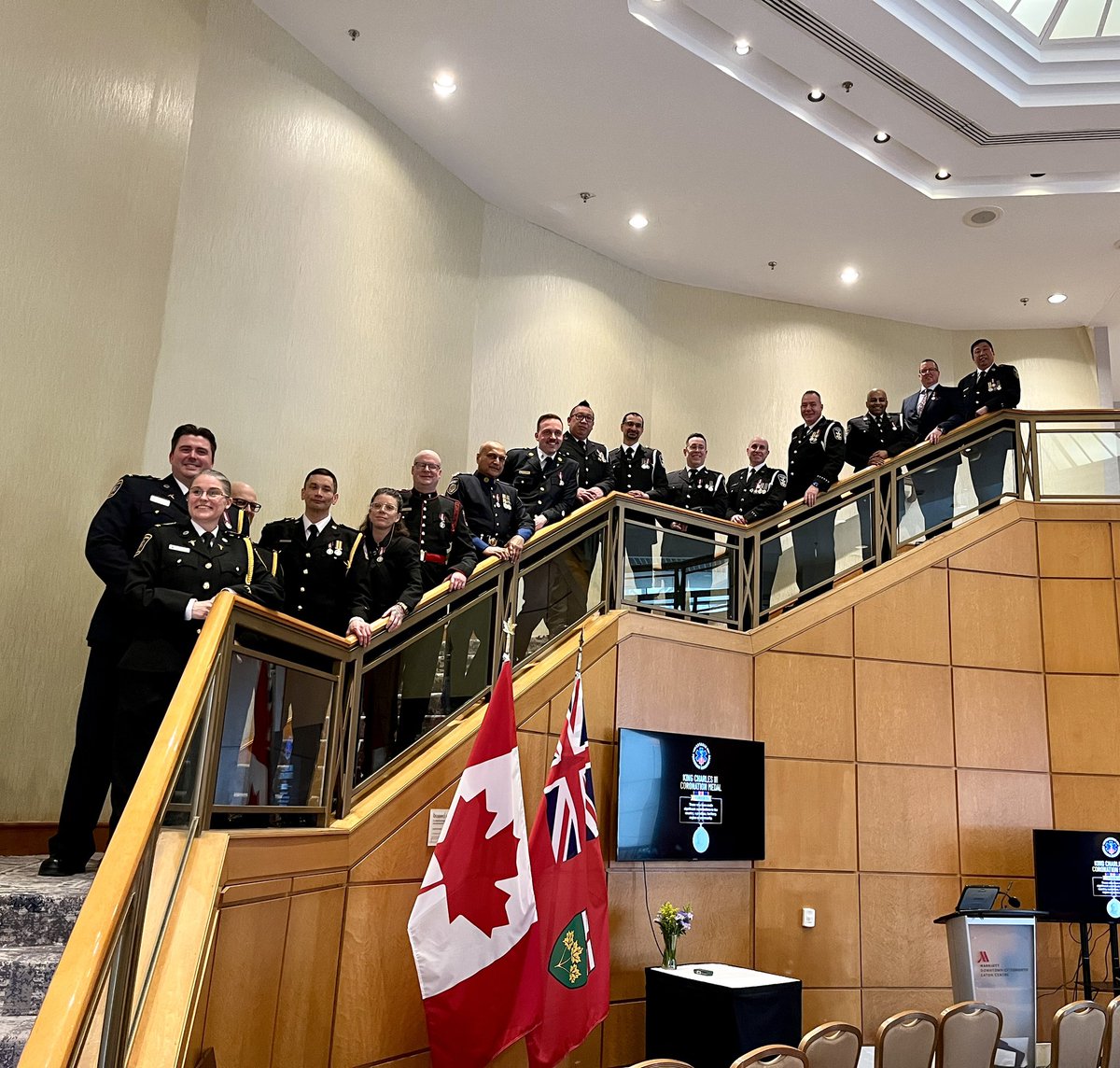 Honoured to attend the King Charles III Coronation Medal ceremony, recognizing outstanding public service. Congrats to <a href="/TorontoMedics/">Toronto Paramedic Services</a>’ Yusuf (Joe) Alli, Rob Kennedy, MJ Braaksma, &amp; Peter You! 👏 #HugeThanks to MPP <a href="/Rob4Ajax/">Rob Cerjanec</a> &amp; <a href="/OntParamedic/">OntarioParamedic.ca</a>. 🎖️

More here: canada.ca/en/department-…