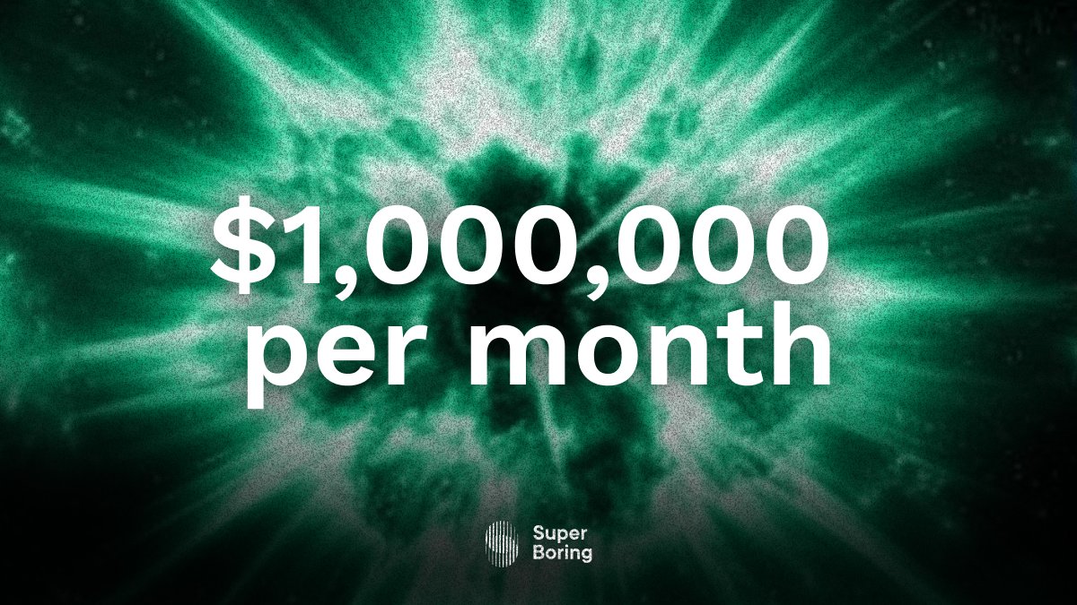 SuperBoring users are DCAing over $1m a month
$10m next 🚀