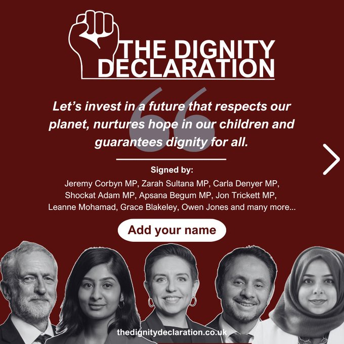 Cuts for the poor. Handouts for the rich. 

That’s what this Labour government stands for.

We believe in something different. Sign the Dignity Declaration at thedignitydeclaration.co.uk