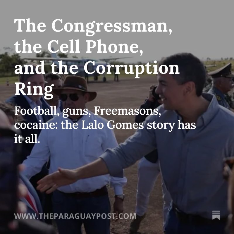 theparaguaypost's tweet photo. 📲💰🚩@EstoeslaVolanta on the sprawling corruption scandal triggered by a slain politician’s phone: 

https://t.co/e3AO5GmEJy https://t.co/j0ZX9nUzLq