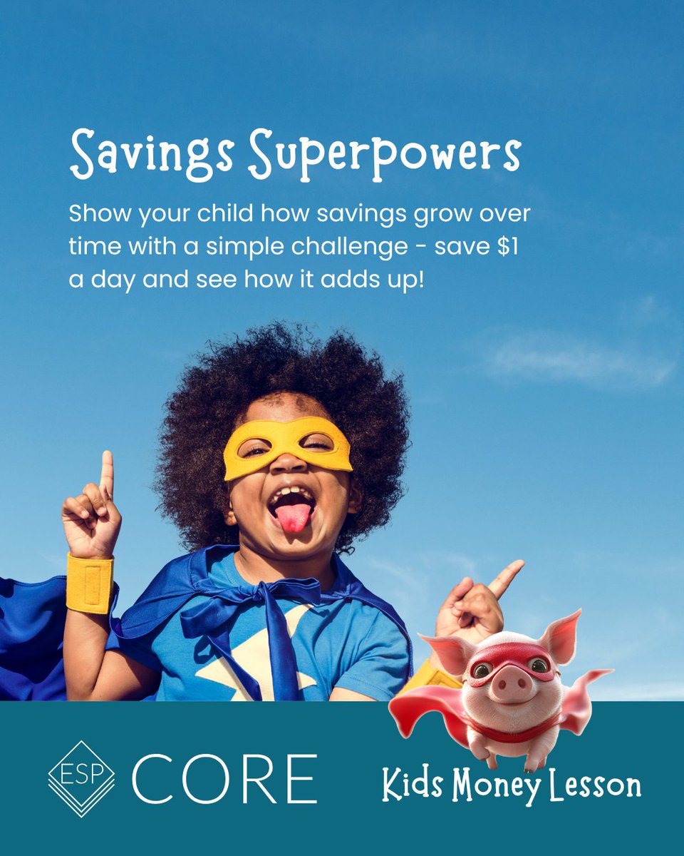 $1 a day = savings superpowers! Teach kids compound growth. #YouthSavings #FinancialPlanning