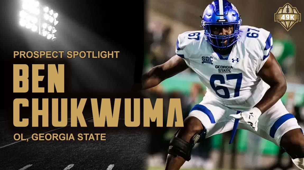 I have two 49K Prospect Spotlight Interviews today with two young men who continue to impress after successful pro days.

Tune in at youtube.com/Steph49K at the times below!

ECU WR Winston Wright Jr. - 2:30p PT / 5:30p ET
Georgia State OL Ben Chukwuma - 4p PT / 7p ET