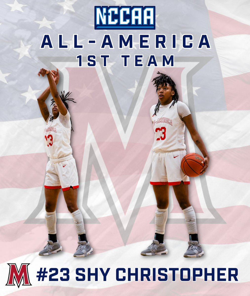WBB: Congrats to <a href="/MACU_WBB/">MACU Women’s Basketball</a> senior guard Shy Christopher on becoming the second Evangels player in program history to be named a three-time <a href="/TheNCCAA/">NCCAA</a> First Team All-American!

#MACUProud