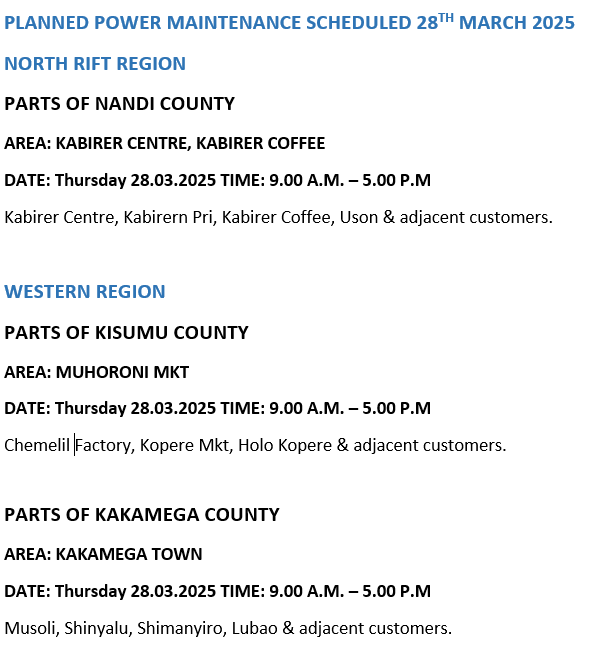 Kenya Power tweet media