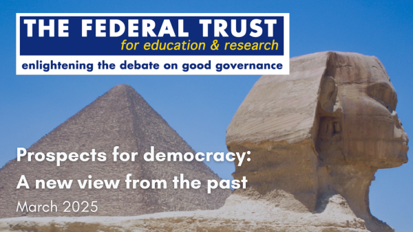 NEW ARTICLE:

Andrew Blick and Alex Loktionov look to Ancient Egypt and Mesopotamia to identify precedents, patterns, and differences against which we can assess current concerns about the global prospects for democracy:

fedtrust.co.uk/prospects-for-…