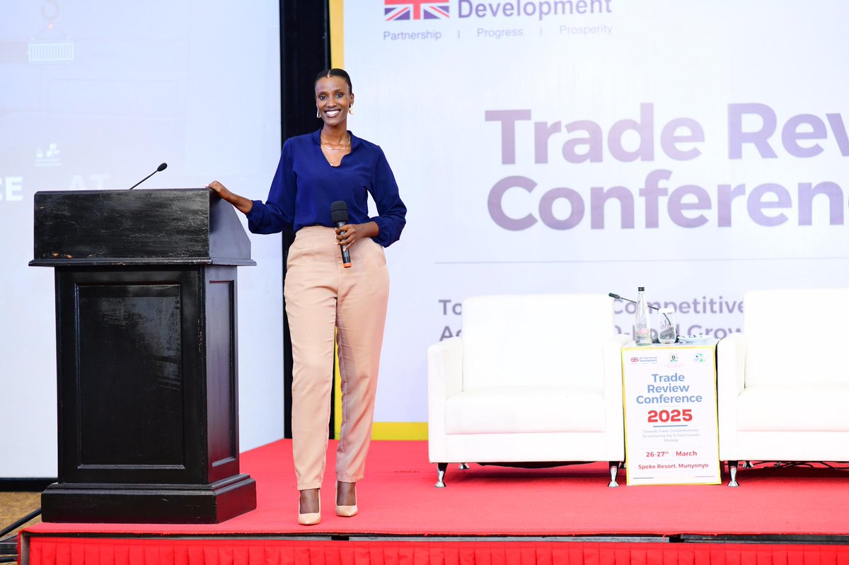 I got to host the #UgTradeReview25😊. A 2 day conference geared towards reviewing trade policies, identifying challenges, and unlocking new opportunities to boost Uganda’s trade performance. 

Finally put my International business knowledge to use 😅.