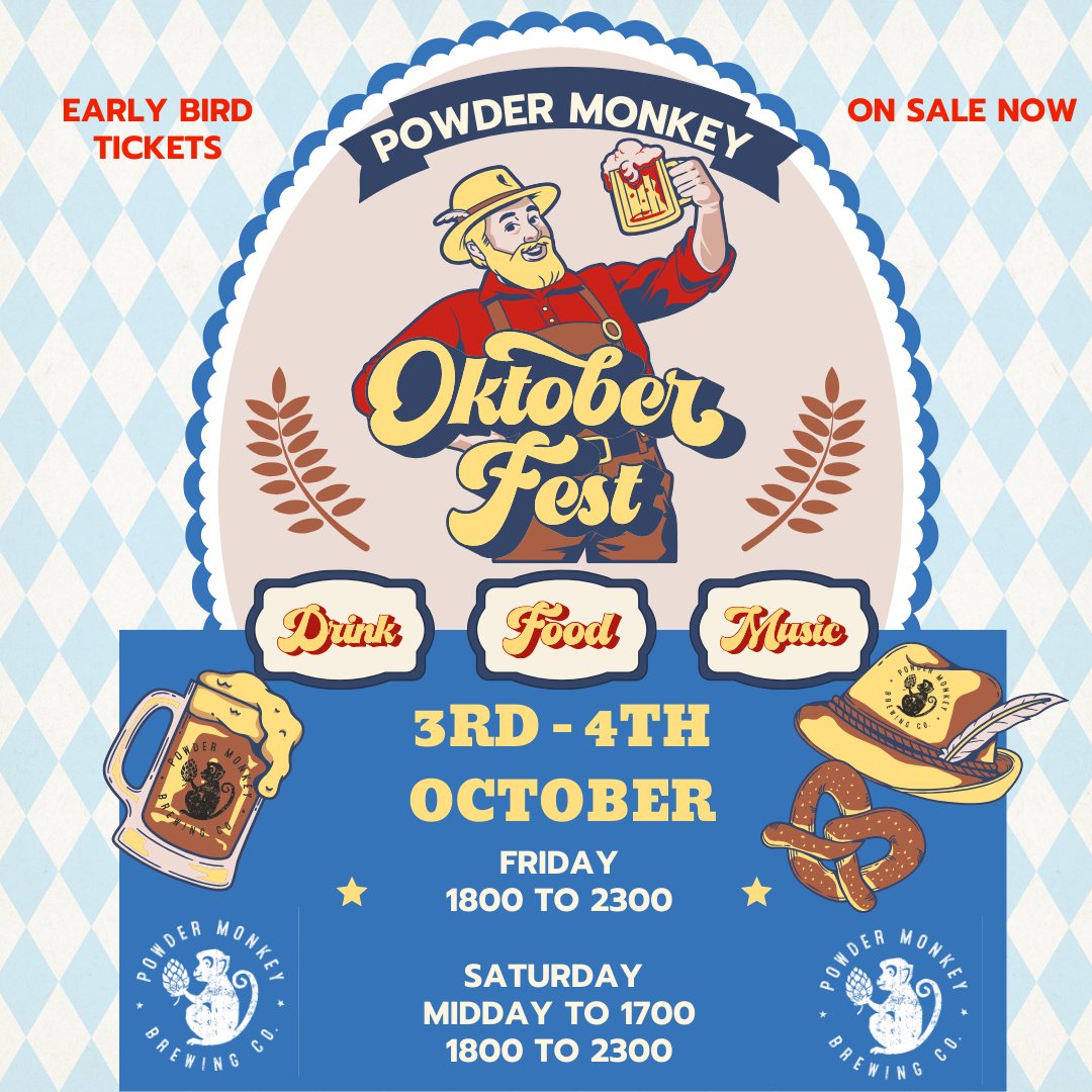 Oktoberfest 2025 EARLY BIRD TICKETS ON SALE NOW!
powdermonkeybrewing.com/collections/to…